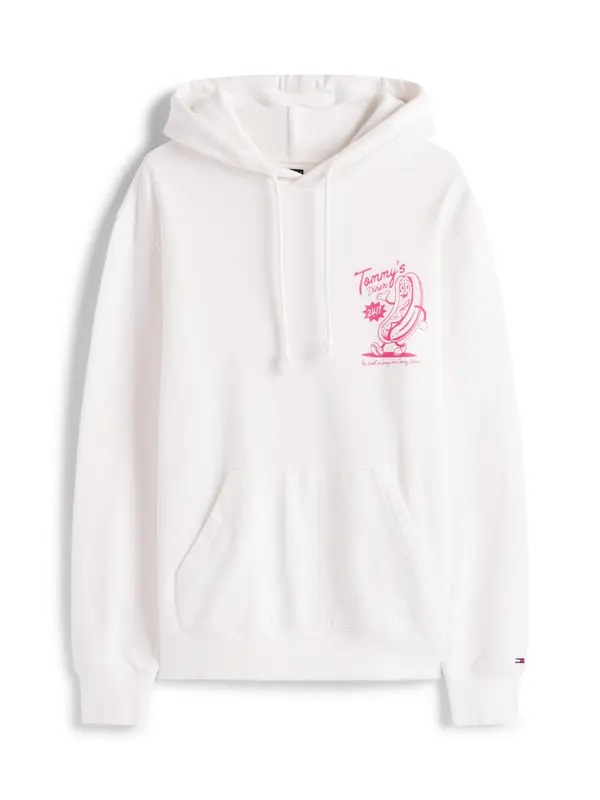 Tommy Jeans Tommy Jeans Sweater majica 'NOVELTY FAIR'  roza / bijela
