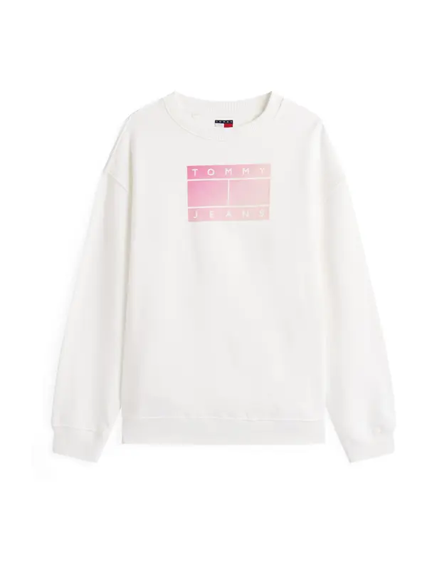 Tommy Jeans Tommy Jeans Sweater majica  rosé / svijetloroza / bijela