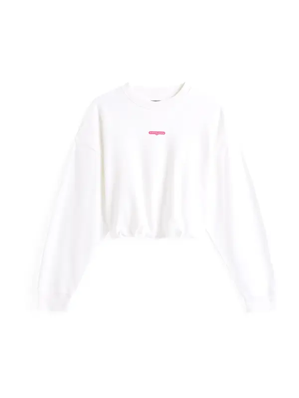 Tommy Jeans Tommy Jeans Sweater majica  roza / bijela / prljavo bijela