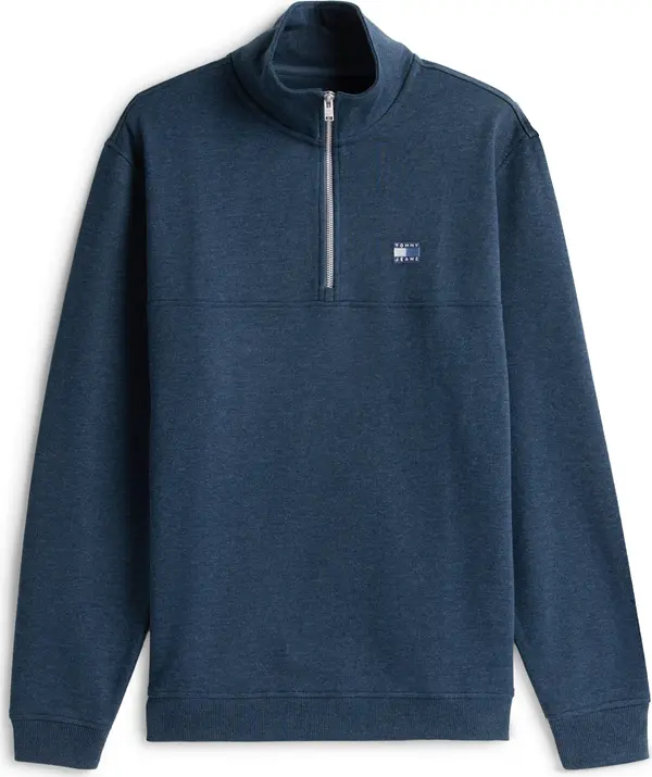 Tommy Jeans Tommy Jeans Sweater majica  svijetloplava / plava melange / bijela