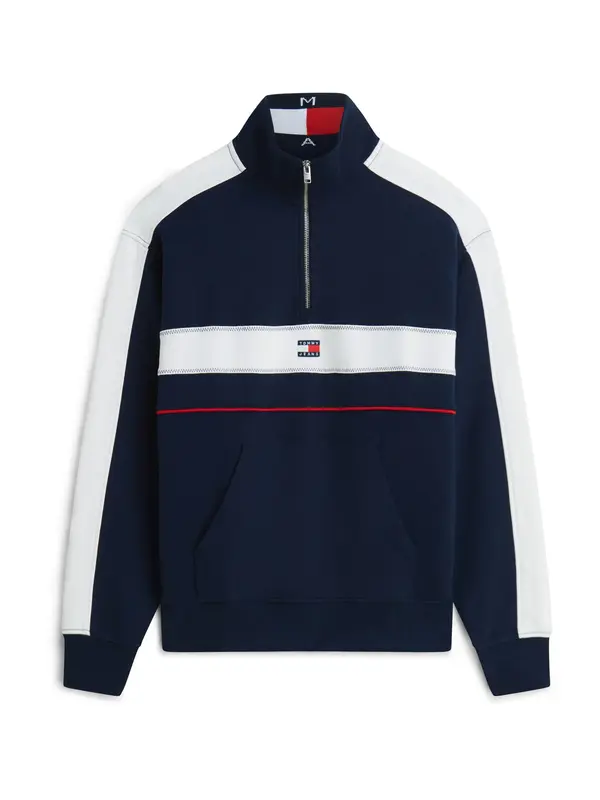Tommy Jeans Tommy Jeans Sweater majica  tamno plava / crvena / bijela