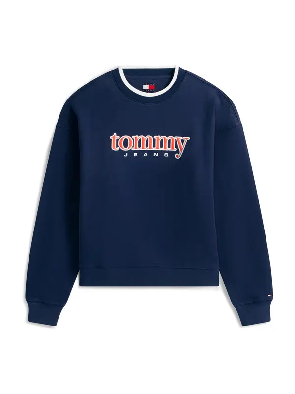 Tommy Jeans Tommy Jeans Sweater majica  tamno plava / crvena / bijela