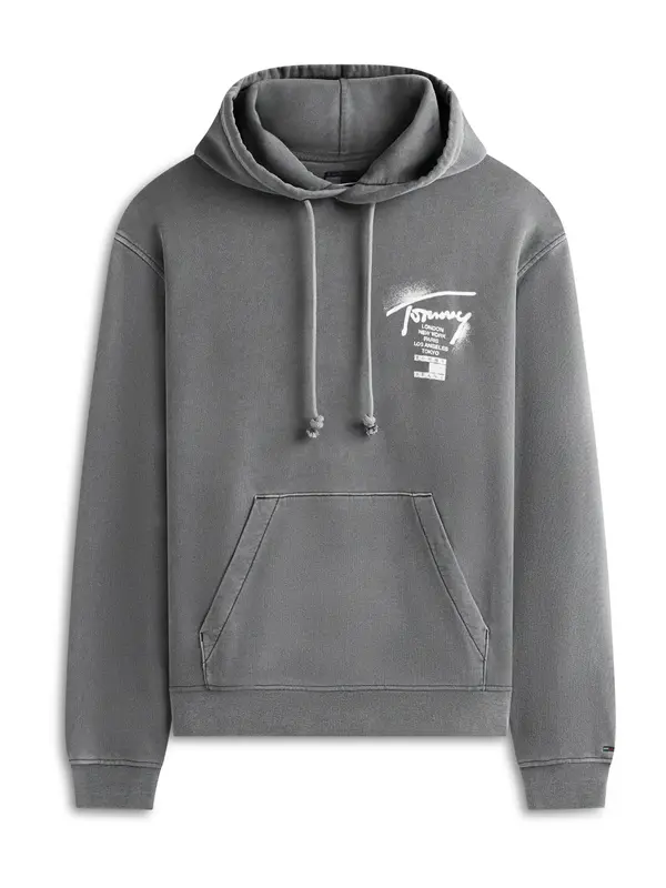 Tommy Jeans Tommy Jeans Sweater majica  tamo siva / bijela