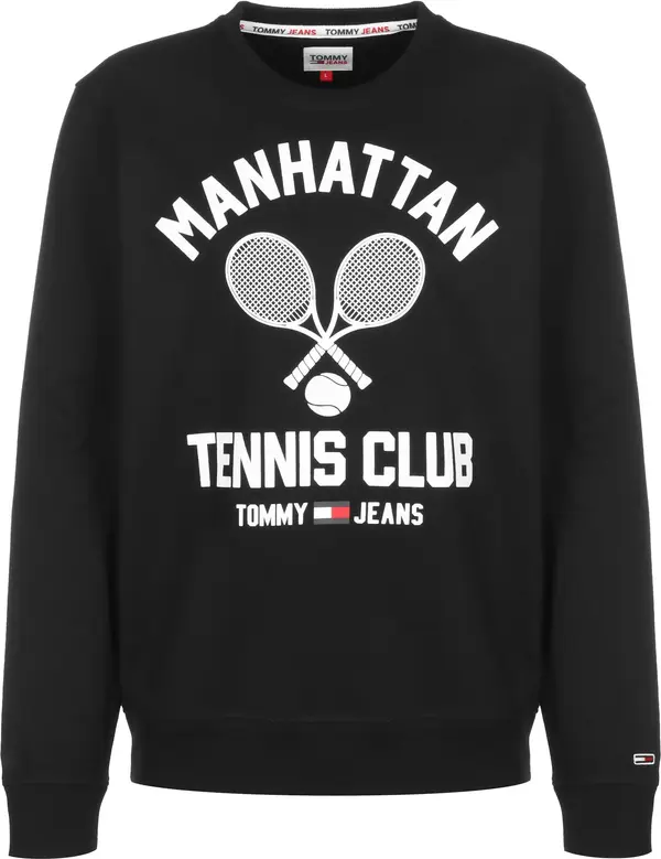 Tommy Jeans Tommy Jeans Sweater majica 'Tennis'  crvena / crna / bijela