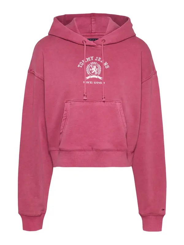 Tommy Jeans Tommy Jeans Sweater majica 'VARSITY'  burgund / bijela
