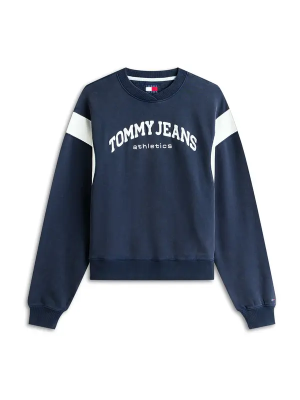Tommy Jeans Tommy Jeans Sweater majica 'Varsity'  plava / bijela