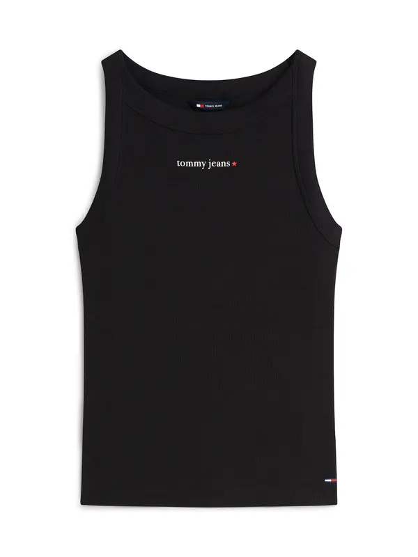 Tommy Jeans Tommy Jeans Top 'ESS'  crna / bijela