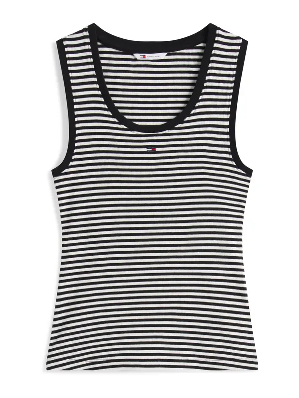 Tommy Jeans Tommy Jeans Top 'Essential'  crna / bijela