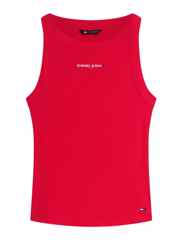 Tommy Jeans Tommy Jeans Top 'Logo Slim Tank'  crvena / bijela