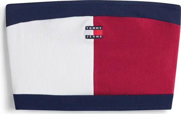 Tommy Jeans Tommy Jeans Top  mornarsko plava / ljubičasto crvena / bijela
