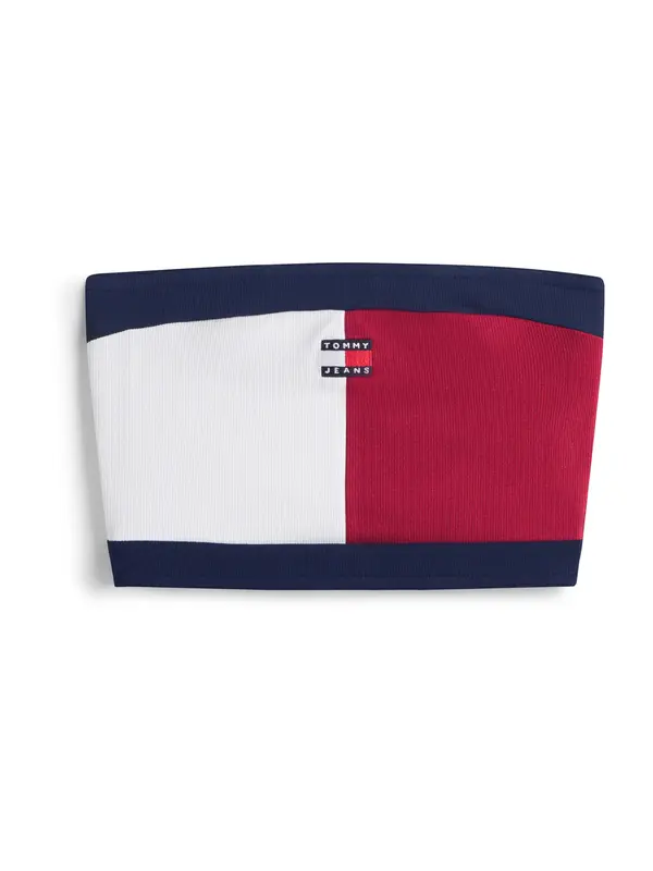 Tommy Jeans Tommy Jeans Top  mornarsko plava / ljubičasto crvena / bijela