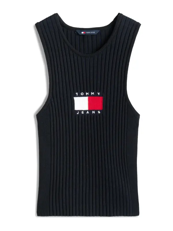 Tommy Jeans Tommy Jeans Top s naramenicama  tamno crvena / crna / bijela
