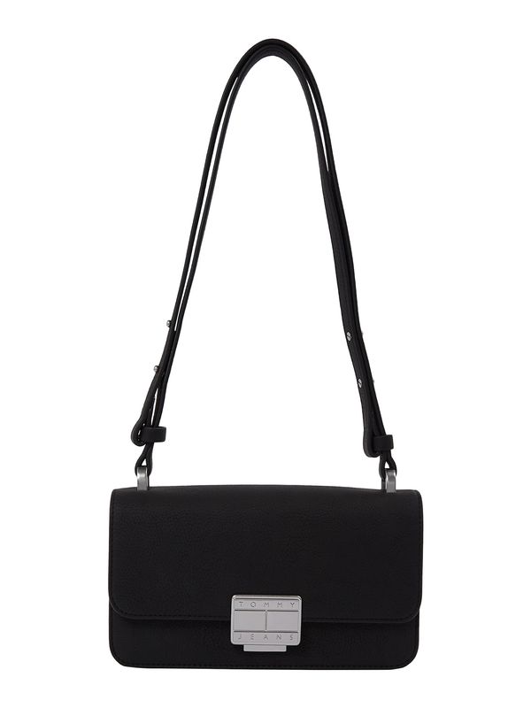 Tommy Jeans Tommy Jeans Torba preko ramena 'FASHIONISTA'  crna / srebro