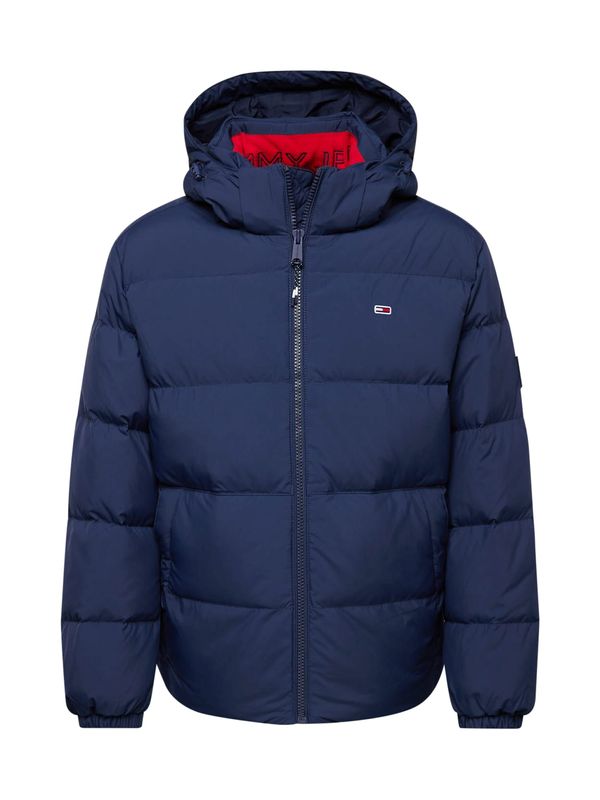 Tommy Jeans Tommy Jeans Zimska jakna 'Essential'  morsko plava / crvena / bijela