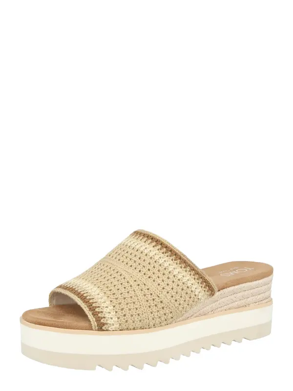 TOMS TOMS Natikače s potpeticom 'DIANA'  bež / boja devine dlake (camel) / tamno bež
