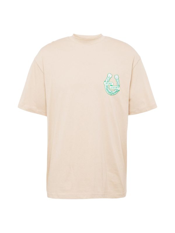 TOPMAN TOPMAN Majica  nude / zelena / prljavo bijela