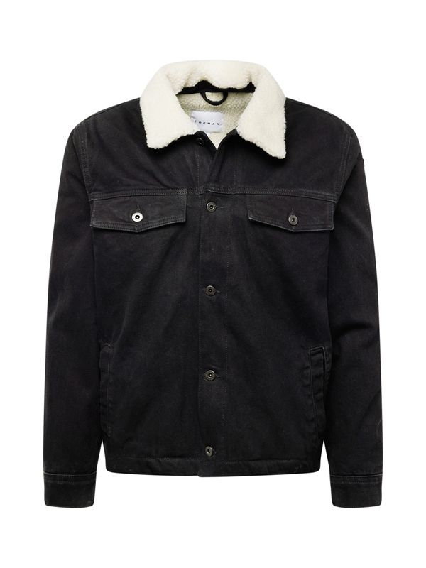 TOPMAN TOPMAN Prijelazna jakna 'Borg'  crna / bijela