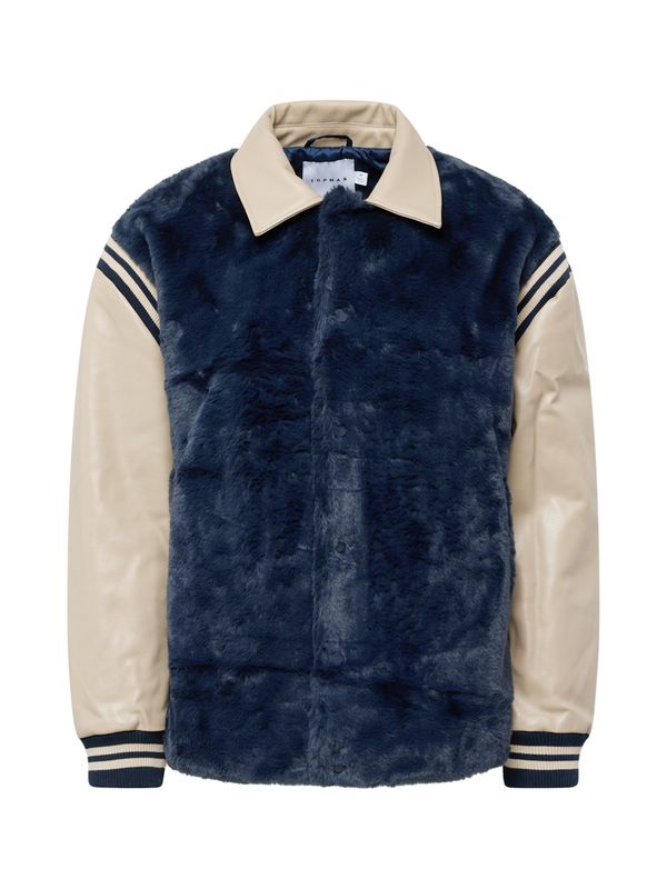 TOPMAN TOPMAN Prijelazna jakna 'Varsity'  bež / mornarsko plava