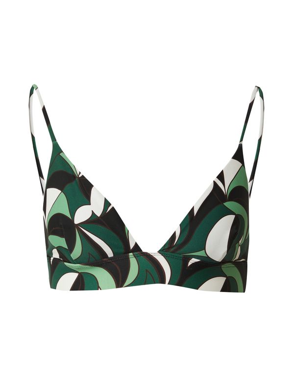TOPSHOP TOPSHOP Bikini gornji dio  smeđa / smaragdno zelena / crna / bijela