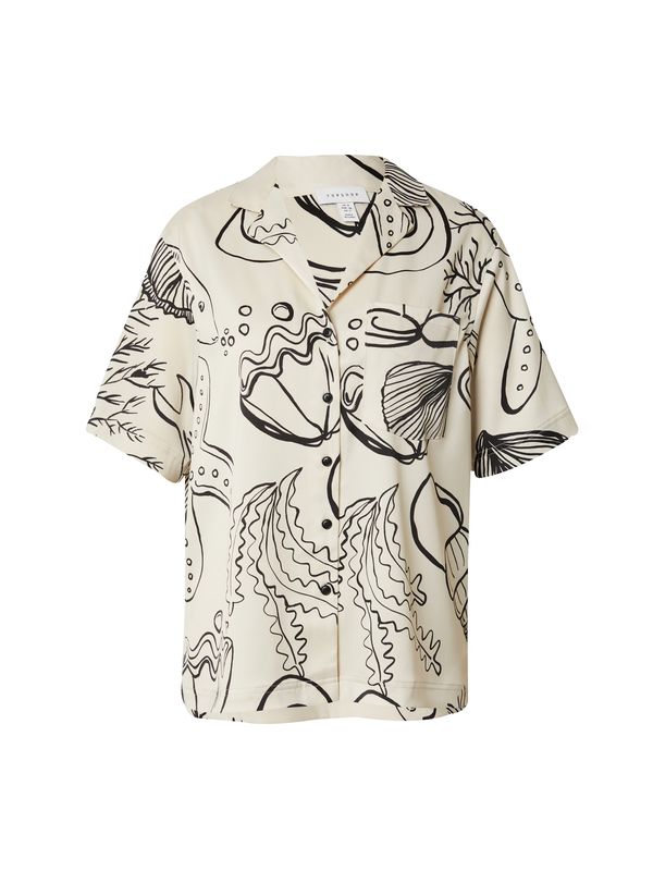 TOPSHOP TOPSHOP Bluza  ecru/prljavo bijela / crna