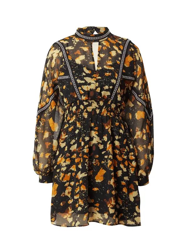 TOPSHOP TOPSHOP Haljina  smeđa / pastelno žuta / crna