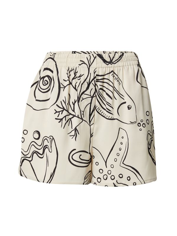 TOPSHOP TOPSHOP Hlače  ecru/prljavo bijela / crna