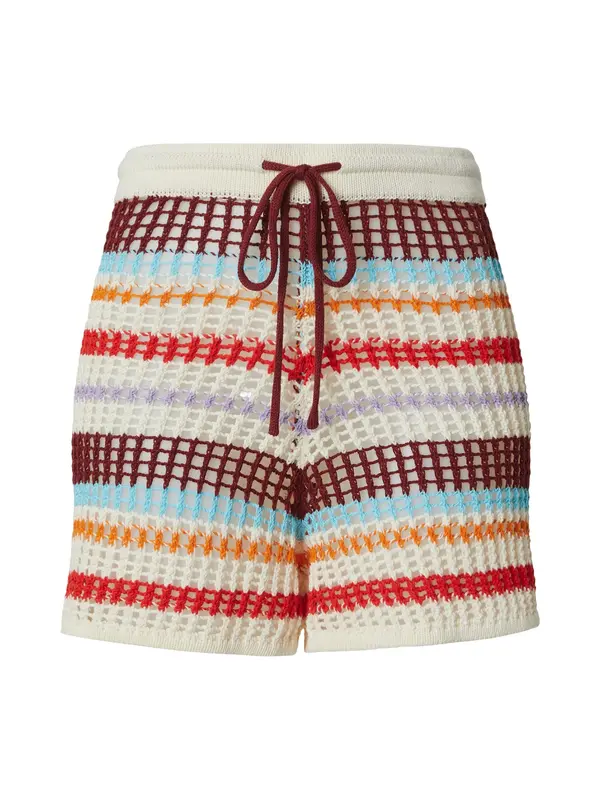 TOPSHOP TOPSHOP Hlače 'Kaia'  svijetlobež / azur / crvena / burgund
