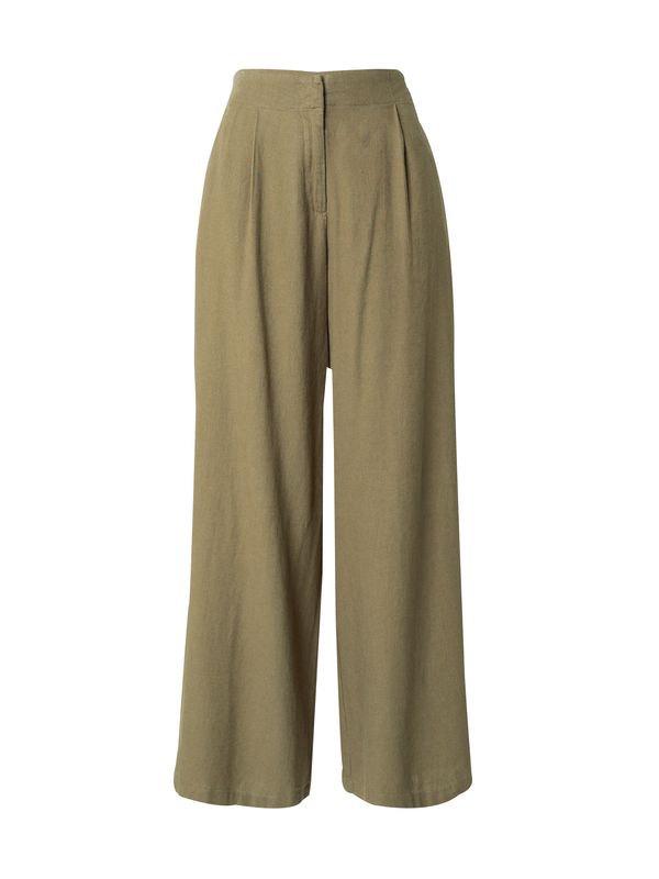 TOPSHOP TOPSHOP Hlače s naborima  maslinasta
