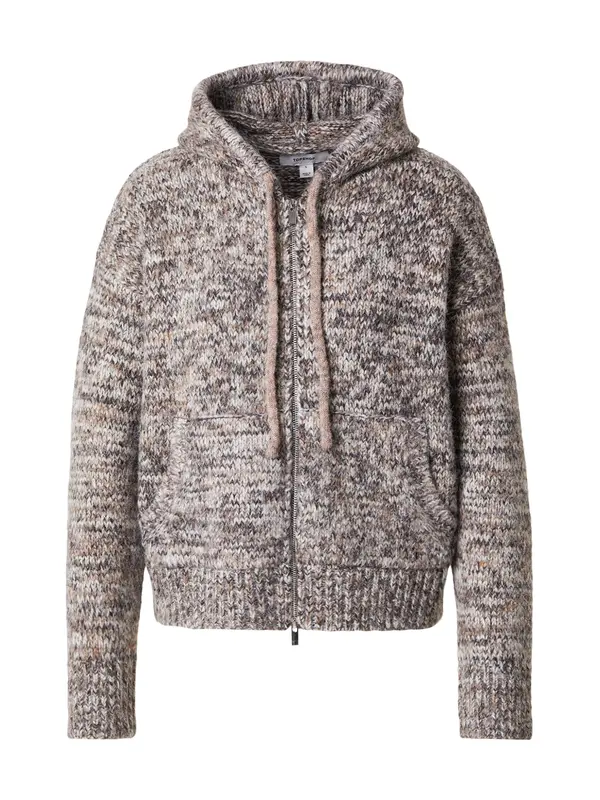 TOPSHOP TOPSHOP Kardigan 'HAILEY'  taupe siva / bijela