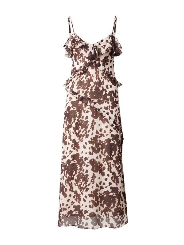 TOPSHOP TOPSHOP Ljetna haljina  smeđa / prljavo bijela