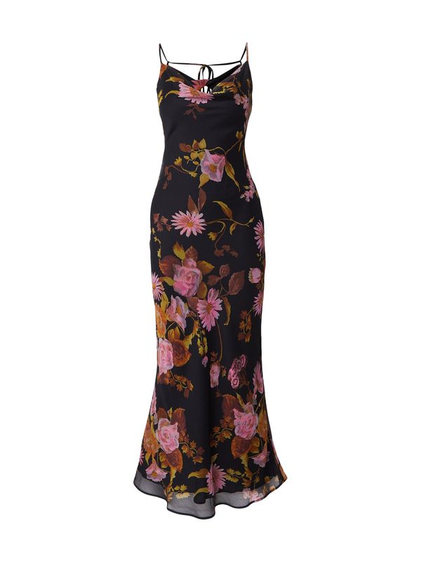 TOPSHOP TOPSHOP Ljetna haljina  tamno smeđa / zlatno žuta / svijetloroza / crna