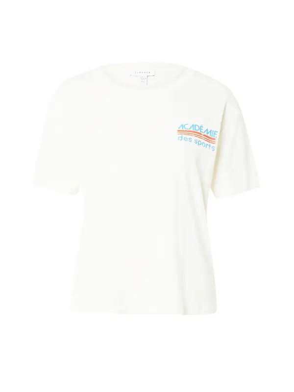 TOPSHOP TOPSHOP Majica 'Academie Des Sports'  svijetlobež / azur / mandarina