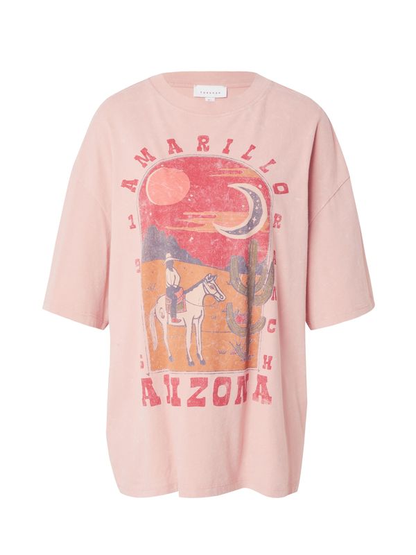 TOPSHOP TOPSHOP Majica 'Arizona'  mandarina / roza / klasično crvena / crna