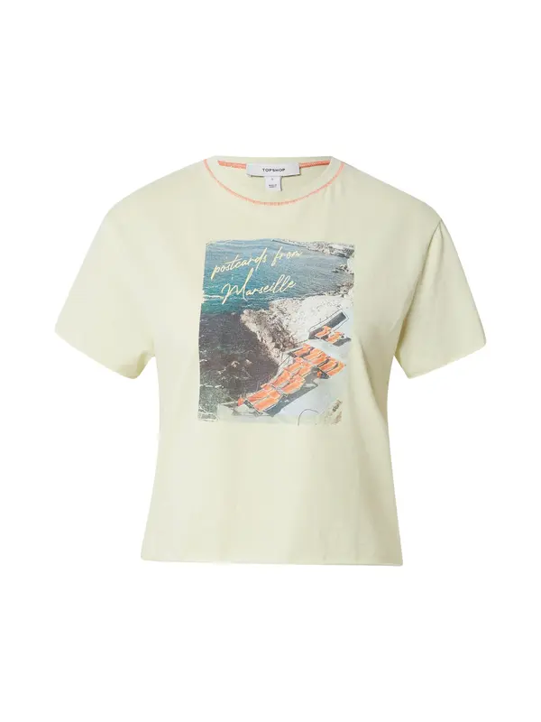 TOPSHOP TOPSHOP Majica 'CHRISTINA'  cijan plava / pastelno zelena / tamno narančasta