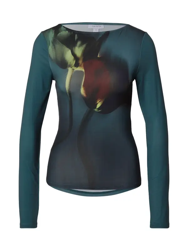 TOPSHOP TOPSHOP Majica 'KIMMIE'  petrol / svijetlozelena / tamno crvena / crna