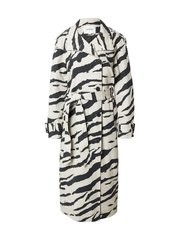 TOPSHOP TOPSHOP Prijelazni kaput 'Selina'  crna / bijela