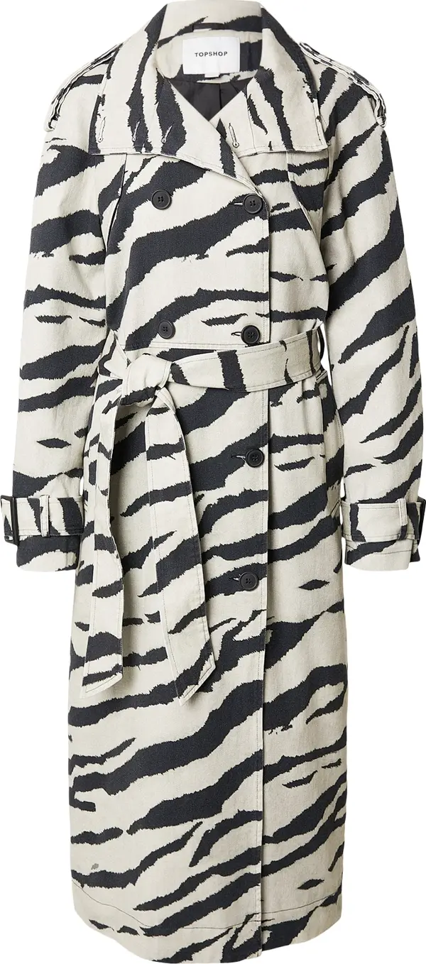 TOPSHOP TOPSHOP Prijelazni kaput 'Selina'  crna / bijela