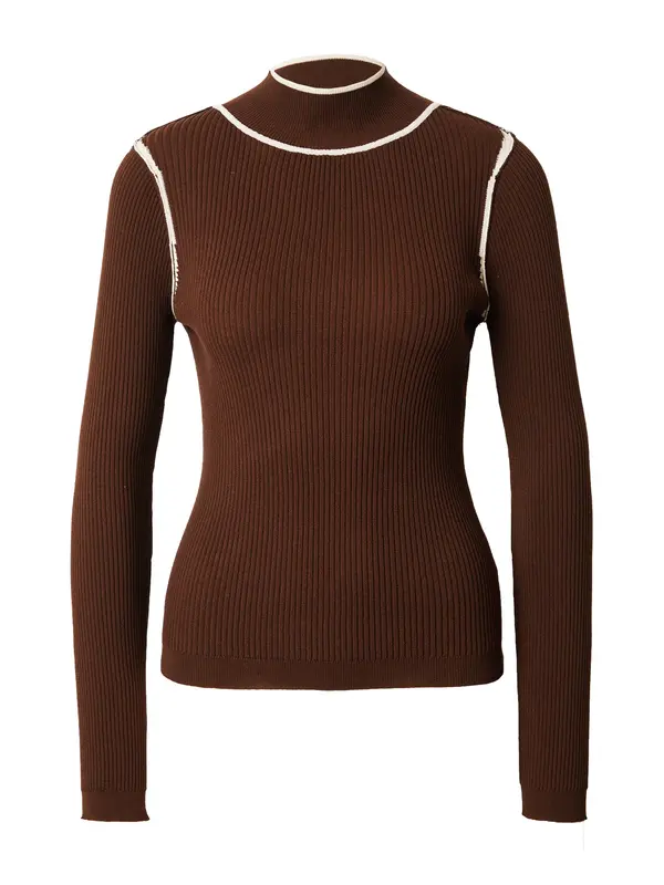 TOPSHOP TOPSHOP Pulover  čokolada / bijela