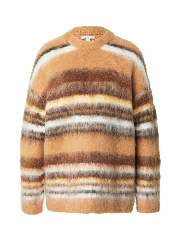 TOPSHOP TOPSHOP Pulover 'HALEY'  boja devine dlake (camel) / smeđa / crna / prljavo bijela