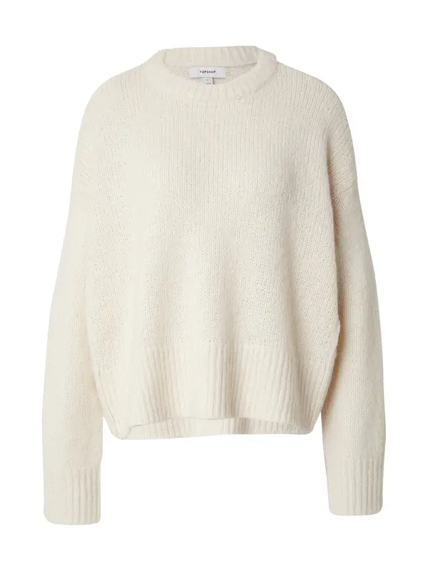 TOPSHOP TOPSHOP Pulover 'ULTIMATE'  vuneno bijela