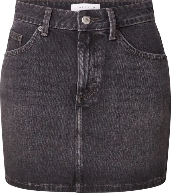 TOPSHOP TOPSHOP Suknja 'SILJE'  crni traper