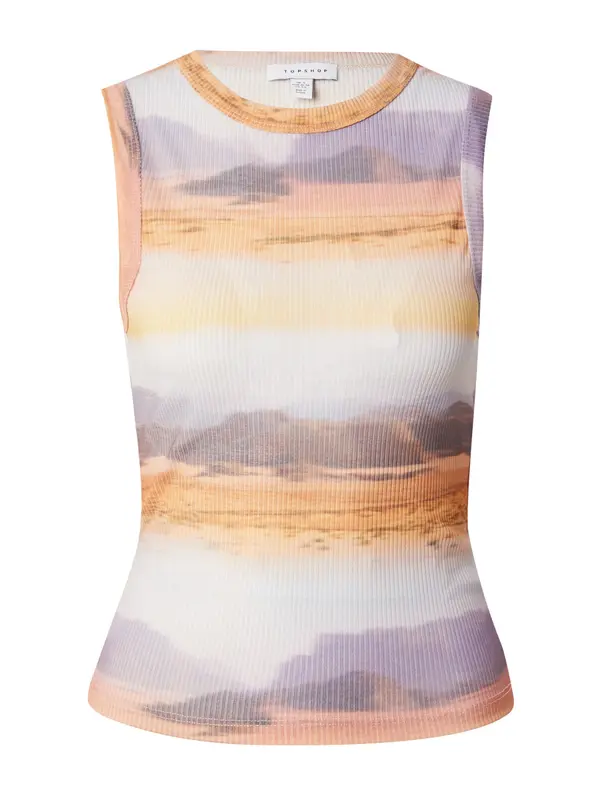 TOPSHOP TOPSHOP Top  grafit siva / lila / pastelno ljubičasta / narančasta