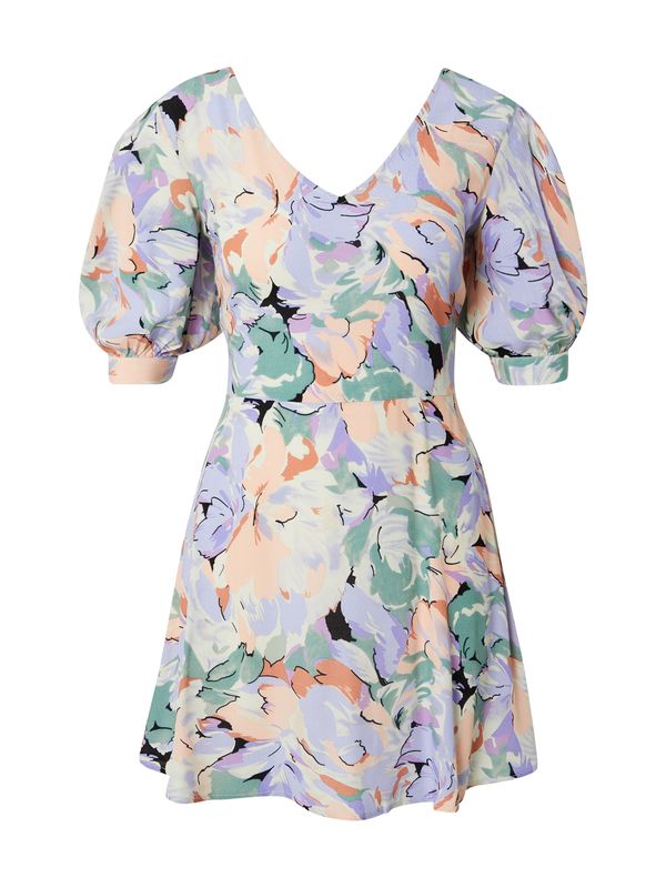 Traffic People Traffic People Haljina 'Bow'  zelena / pastelno zelena / lila / breskva / crna