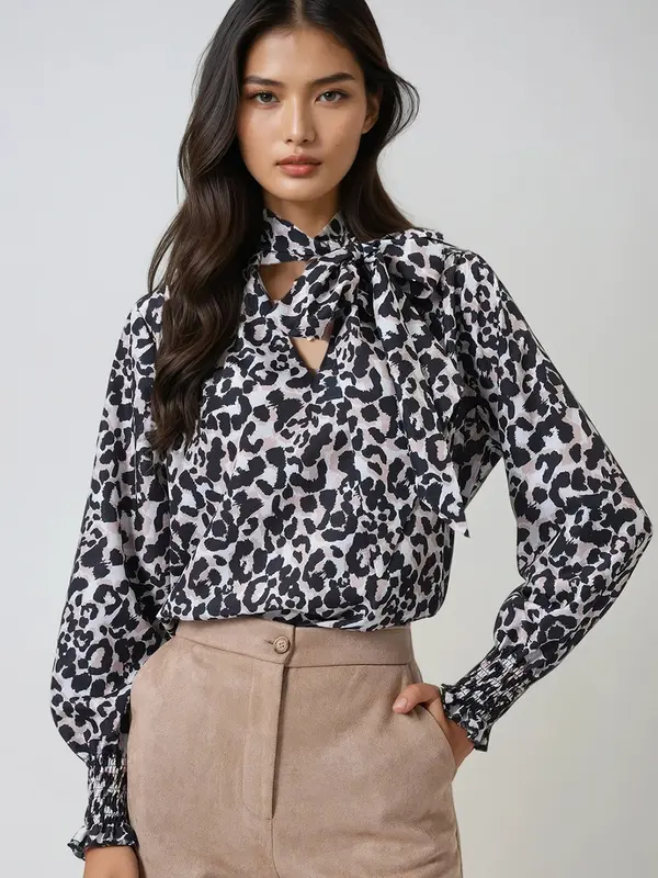 Trend Alaçatı Stili Trend Alaçatı Stili Bluza  bež / boja pijeska / crna