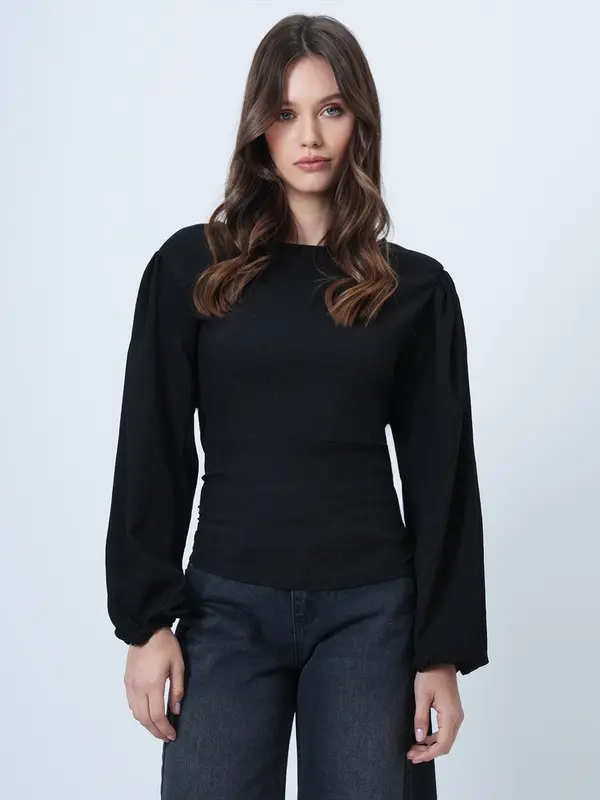 Trend Alaçatı Stili Trend Alaçatı Stili Bluza  crna