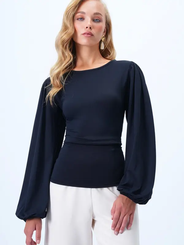 Trend Alaçatı Stili Trend Alaçatı Stili Bluza  crna