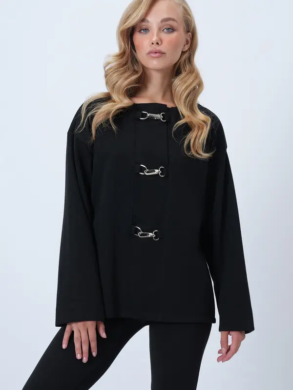 Trend Alaçatı Stili Trend Alaçatı Stili Bluza  crna