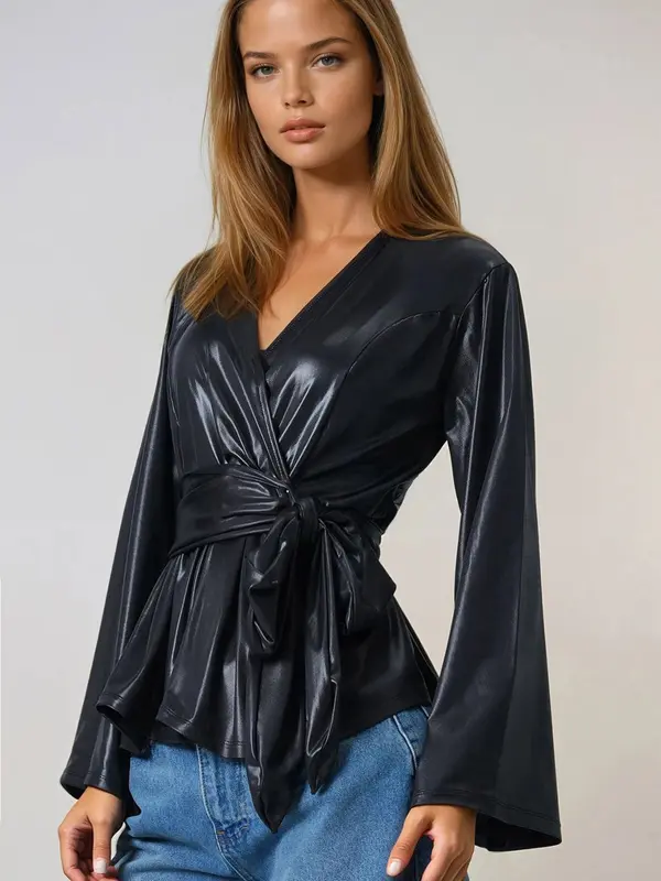 Trend Alaçatı Stili Trend Alaçatı Stili Bluza  crna