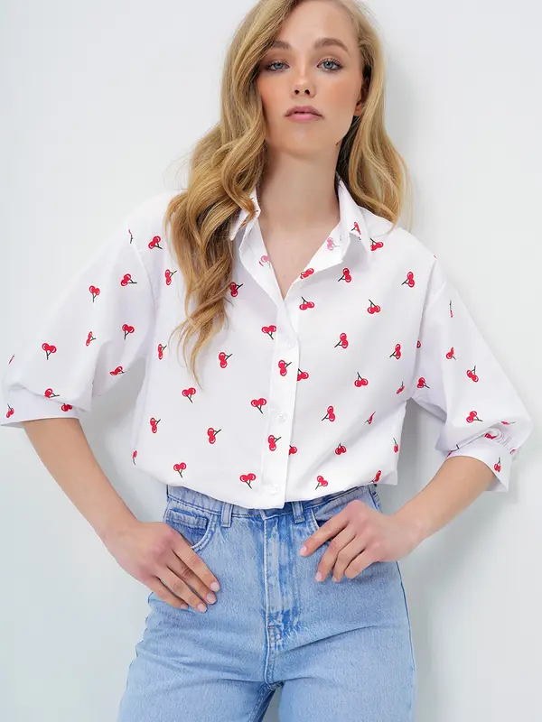 Trend Alaçatı Stili Trend Alaçatı Stili Bluza  crvena / crna / bijela
