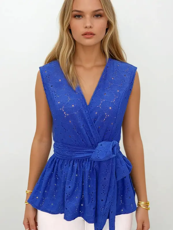 Trend Alaçatı Stili Trend Alaçatı Stili Bluza  kobalt plava